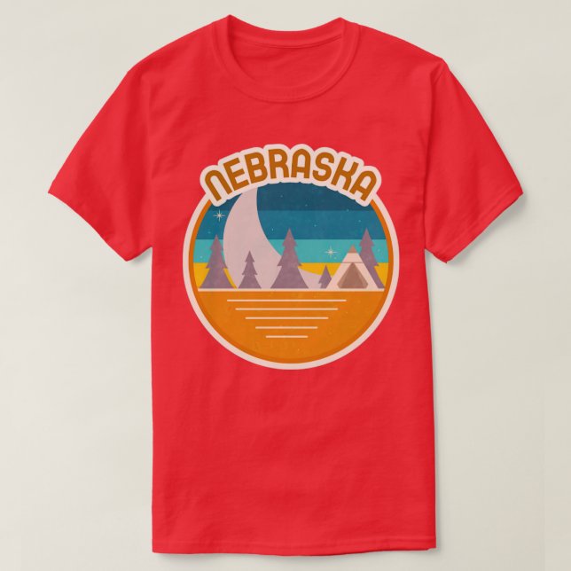 T-shirt Nebraska Forest Camping Randonnée et Backpacking p (Design devant)