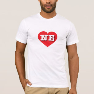 T-shirt Nebraska Red Heart - J'aime NE
