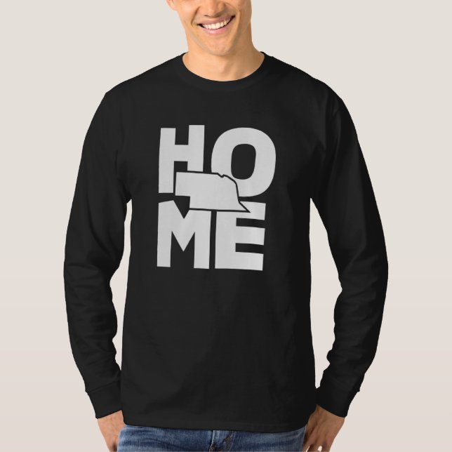 T-shirt Nebraska State By Home Us Carte (Devant)