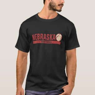 T-shirt Nebraska Vintage Softball Team Retro Softbal