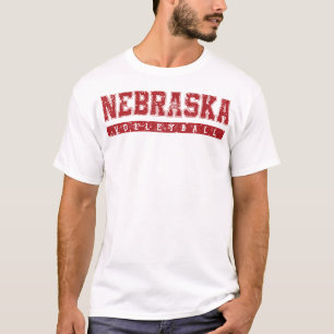 T-shirt Nebraska Volleyball Varsity Red Vintage Texte