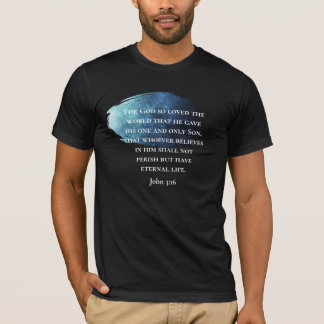 T-shirt Nebula Moderne Personnalisé Jean 3:16 Écriture Bib