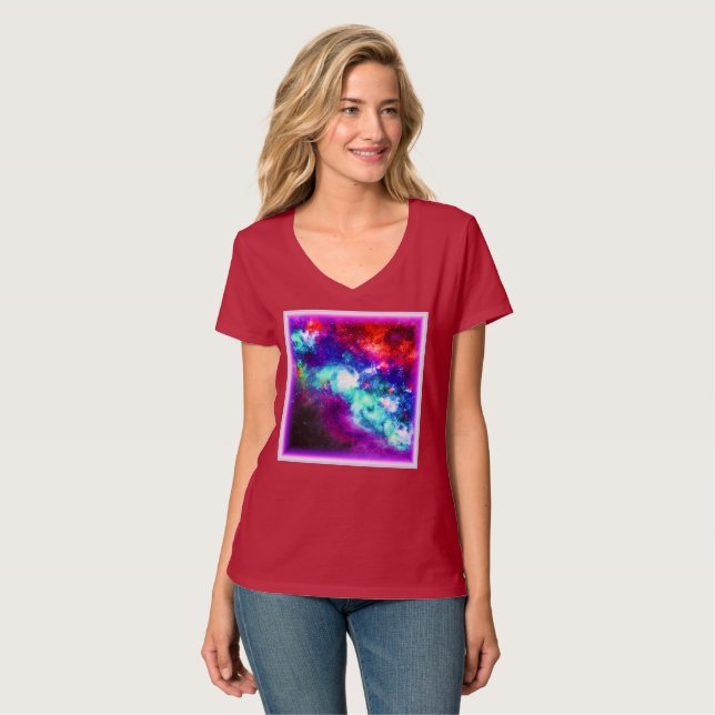 T-shirt Nebula Stars Design Art numérique. Commandez dès m (Devant entier)