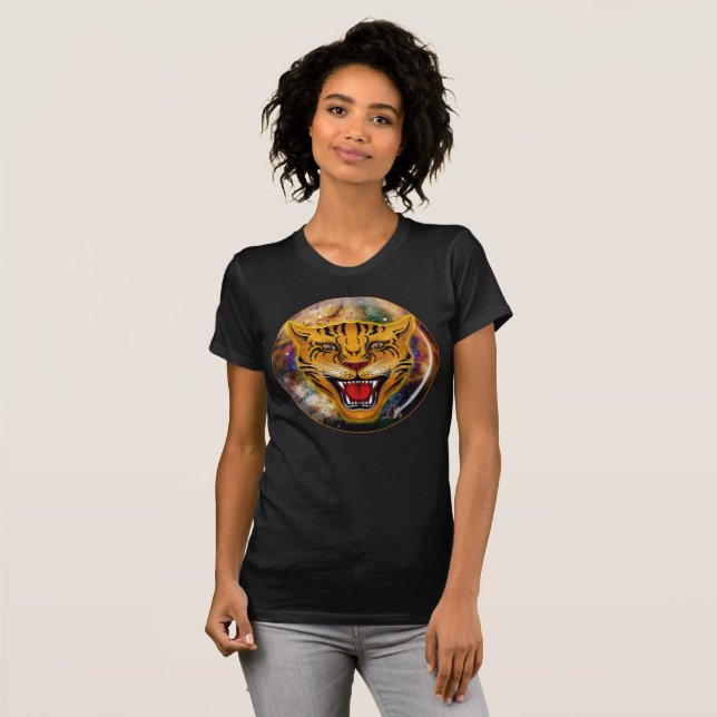T-shirt Nebula Tiger Snarling (Devant entier)