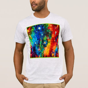 T-shirt Nébuleuse colorée et art des étoiles