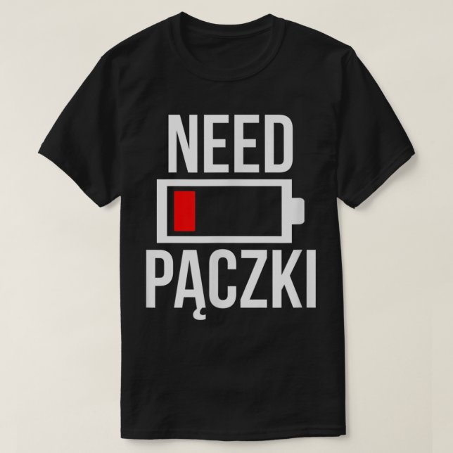 T-shirt Nécessité Paczki Polonais Dyngus Jour Drapeau Nour (Design devant)