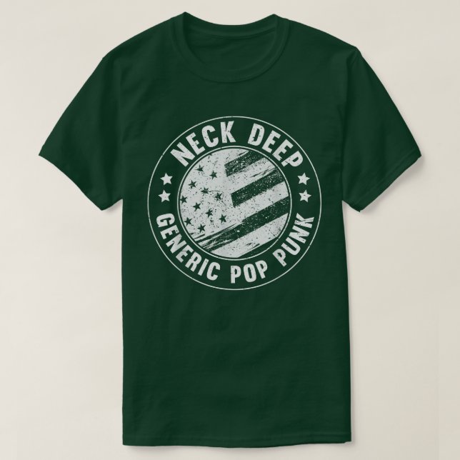 T-shirt Neck Deep Generic Pop Punk USA Drapeau Drôle Citat (Design devant)