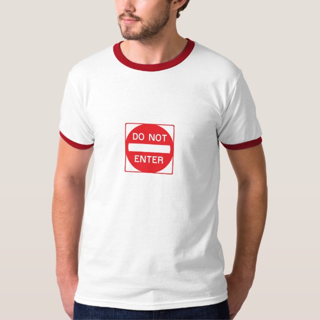 T-shirt N'écrivez pas le panneau routier (Devant)