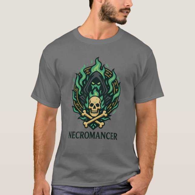 T-shirt Necromancer — Entre os Vivos e os Mortos (Devant)