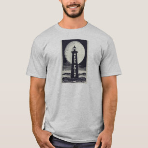 T-shirt Ned's Point Lighthouse Massachusetts Moon