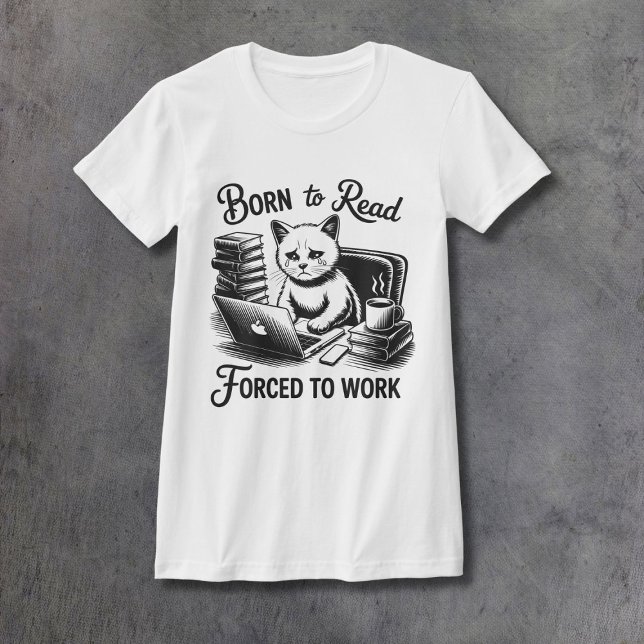T-shirt Née pour lire femme ajustée (Créateur téléchargé)