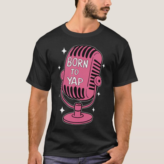 T-shirt Née Pour Yapper Fille À Papoter Professionnelle (Devant)
