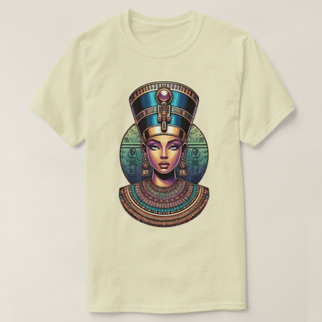 T-shirt Nefertari Queen  – Egyptian Royalty  (Design devant)