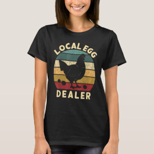 T-shirt Négociant en œufs de poulet fermier local vintage 