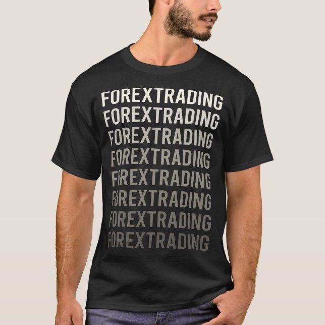 T-shirt Négociant Forex à dégradé blanc (Devant)