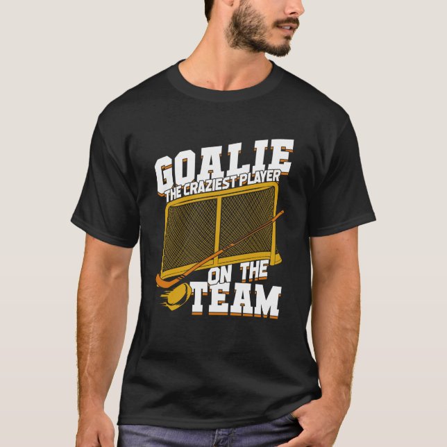 T-shirt Négociateur de gardien de but de hockey sur glace  (Devant)