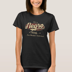 T-shirt Negro Nom, Negro nom de famille crête