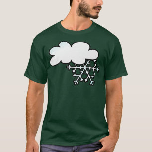 T-shirt Neige à l'extérieur du nuage d'hiver Feu de neige