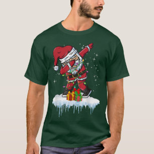 T-shirt Neige Noël hiver Temps Fairy Lights Père Noël Clau