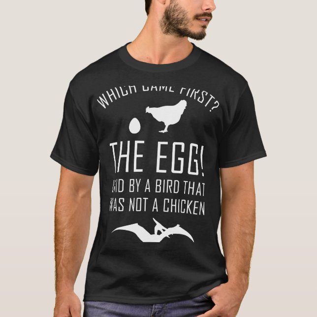 T-shirt Neil Degrasse Tyson Poulet Ou Oeuf (Devant)