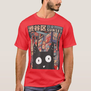 T-shirt Neko Japan Manga Harajuku Otaku Graphisme Image Ur