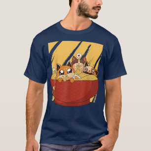 T-shirt Neko Ramen Amoureux des chats anime manga japonais