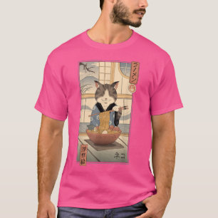 T-shirt Neko Ramen Ukiyo-e