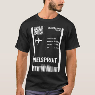 T-shirt Nelspruit South Africa Boarding Pass Airline Ticke