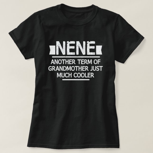 T-shirt Nene Définition Funny Grand-mère Fête des mères Ca (Design devant)