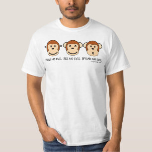 T-shirt N'entendez aucun singe malin