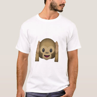 T-shirt N'entendez aucun singe mauvais Emoji