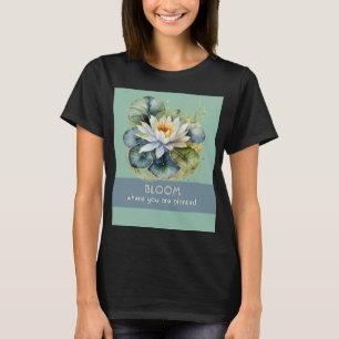 T-shirt Nénuphar Plante Verte Fleurir Fleur Élégante Jolie