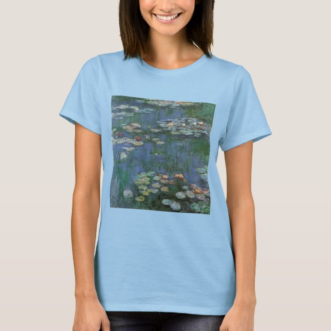 T-shirt Nénuphars de Claude Monet, Fleurs Vintages (Devant)