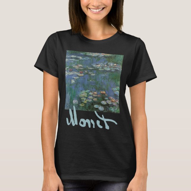 T-shirt Nénuphars de Claude Monet, Fleurs Vintages (Devant)