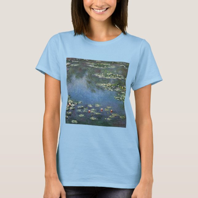 T-shirt Nénuphars de Claude Monet, Fleurs Vintages (Devant)
