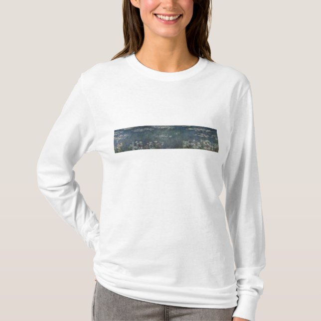 T-shirt Nénuphars de Claude Monet | : Réflexions vertes (Devant)