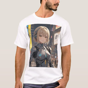 T-shirt Neo-Tokyo AI : Le voyage de l'interaction humaine 
