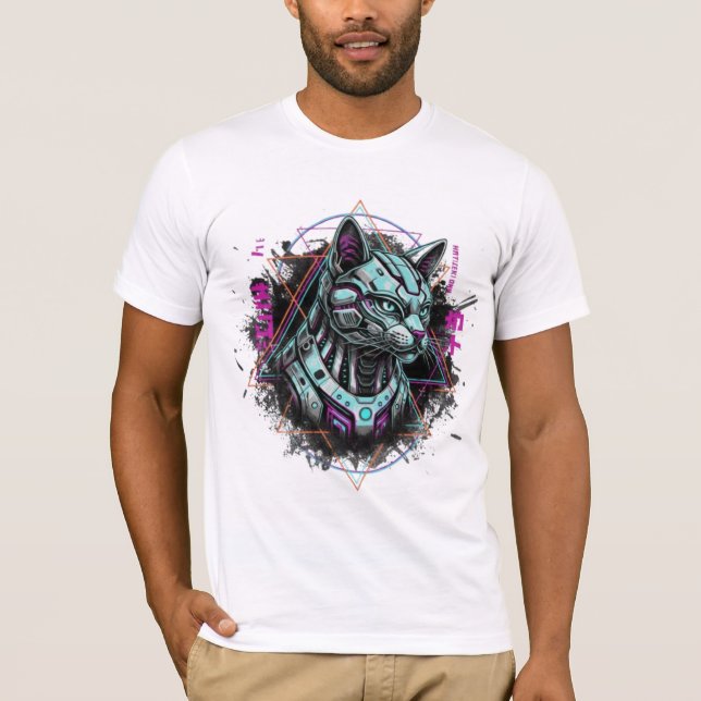 T-shirt Néo-Tokyo Vapor Cyber Chat | Android Dreams Roboti (Devant)