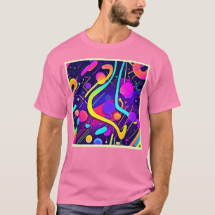 T-shirt Neon Abstrait Shape Art