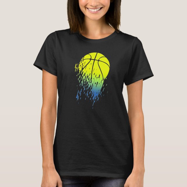 T-shirt Neon Basketball Glitch (Devant)