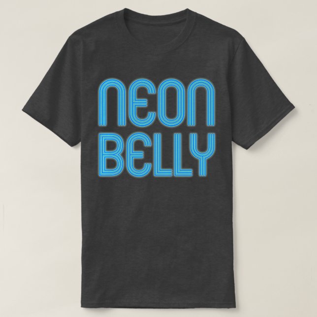 T-shirt Neon Belly Blue brésilien Jiu Jitsu pour le Cool B (Design devant)