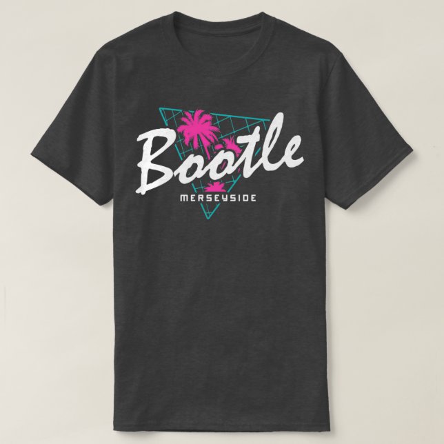 T-shirt Neon Bootle 80s Vintage Merseyside (Design devant)