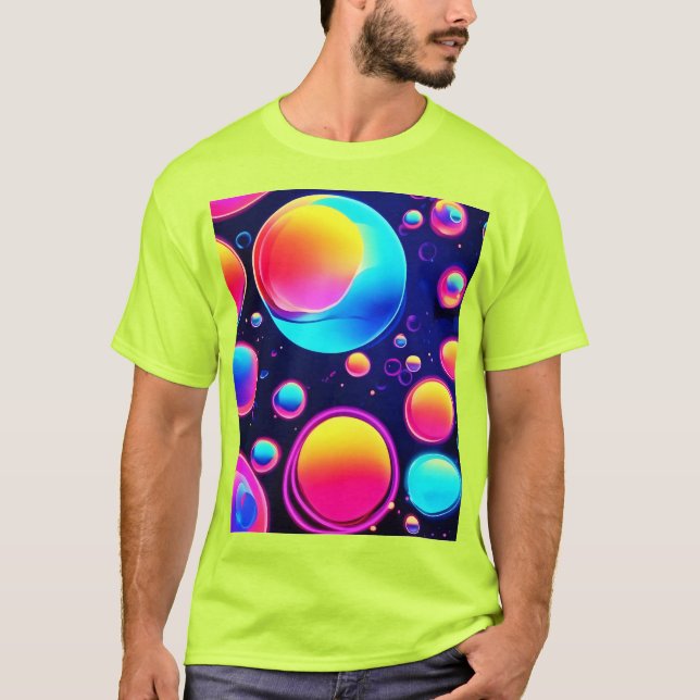 T-shirt Neon Bubble Universe (Devant)