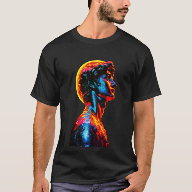 T-shirt Neon David Statue (Devant)