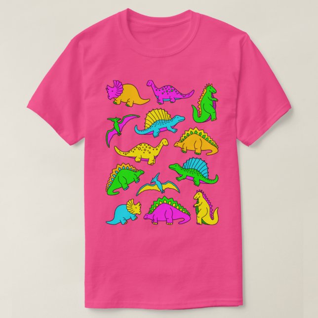 T-shirt Néon dinosaure (Design devant)