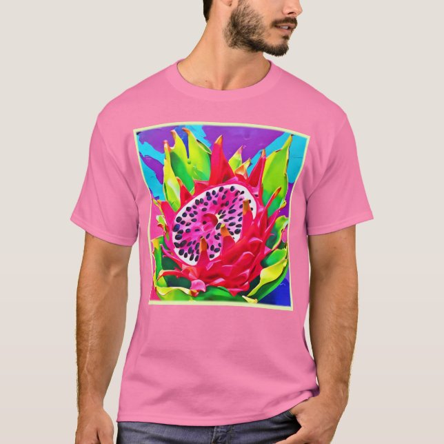 T-shirt Neon Dragon Fruit Splendor (Devant)