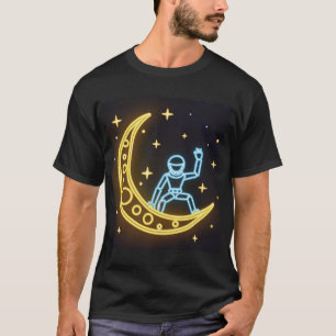 T-shirt Neon Dreams : Astronaute sur la Lune