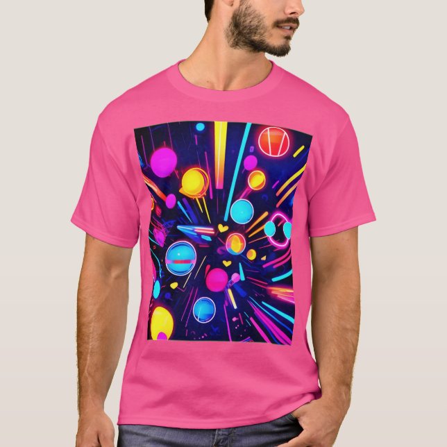 T-shirt Neon Dreams - Formes et couleurs psychédéliques (Devant)