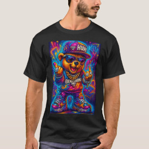 T-shirt Neon EKNAKHON Rap Bear – Graffiti Lumineux
