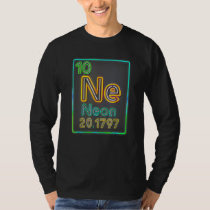 T-shirt Neon Element Of The Chemistry Periodic Table for S